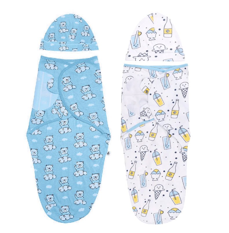 Baby Swaddle Combo- Hello Bear & My Smoothie - SWD2-HBMS