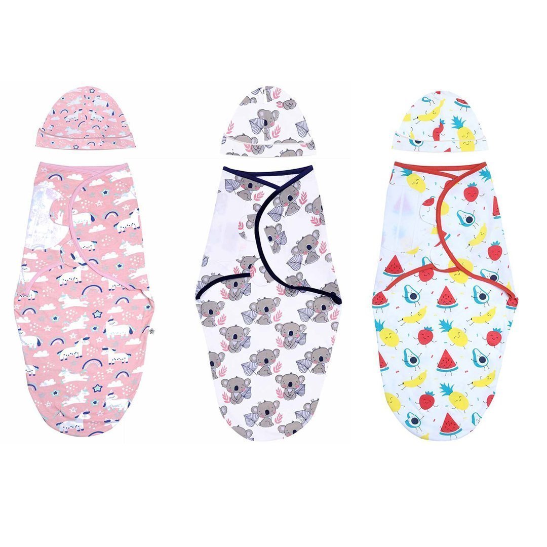 Baby Swaddle Combo- Magical Unicorn, Baby Koala & Fruity Cutie - SWD-3-MUBKFC-0-3