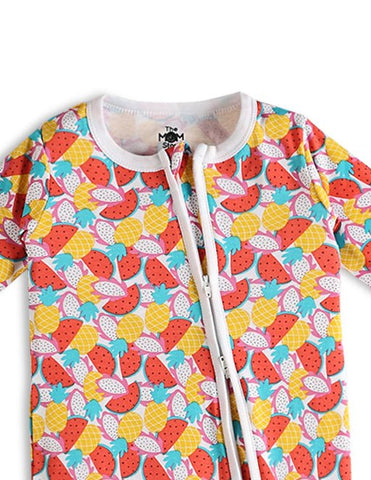 Baby Zipper Romper Combo of 3: Fruitilicious-Berry Bites-Happy Cloud - ROM3-ZP-FBH-0-3