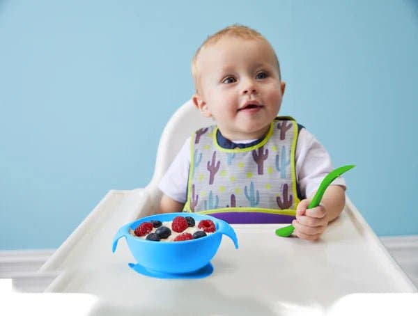 B.Box First Feeding Bowl Suction Set with Spoon- Ocean Breeze Blue Green - 470