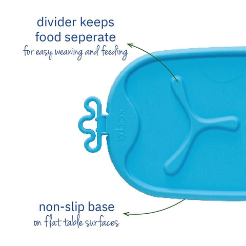 B.Box Roll & Go Mealtime Mat with Spoon - Ocean Breeze Blue - 240