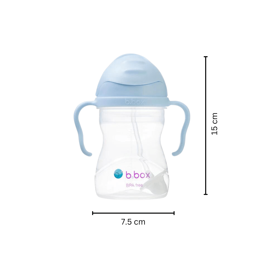 B.Box Weighted Straw Sippy Cup- Bubblegum Light Blue - 519