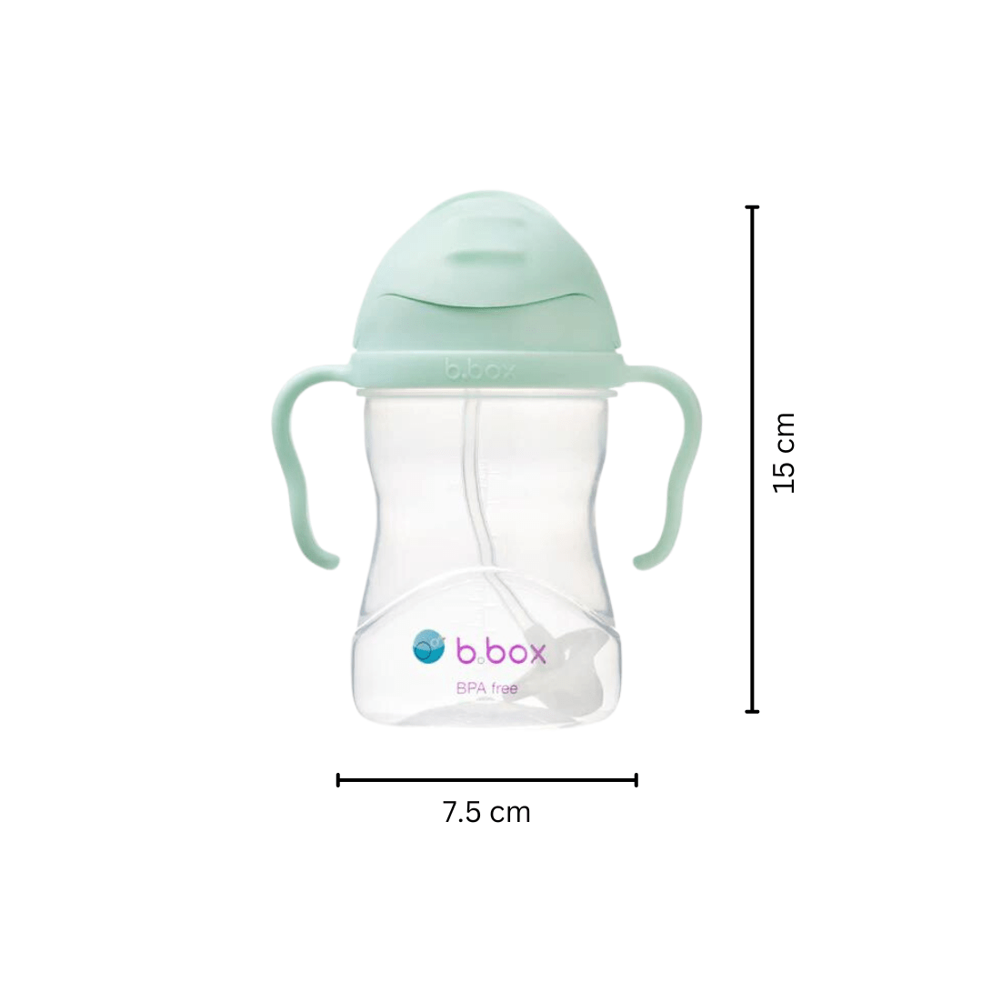 B.Box Weighted Straw Sippy Cup- Pistachio Light Green - 520