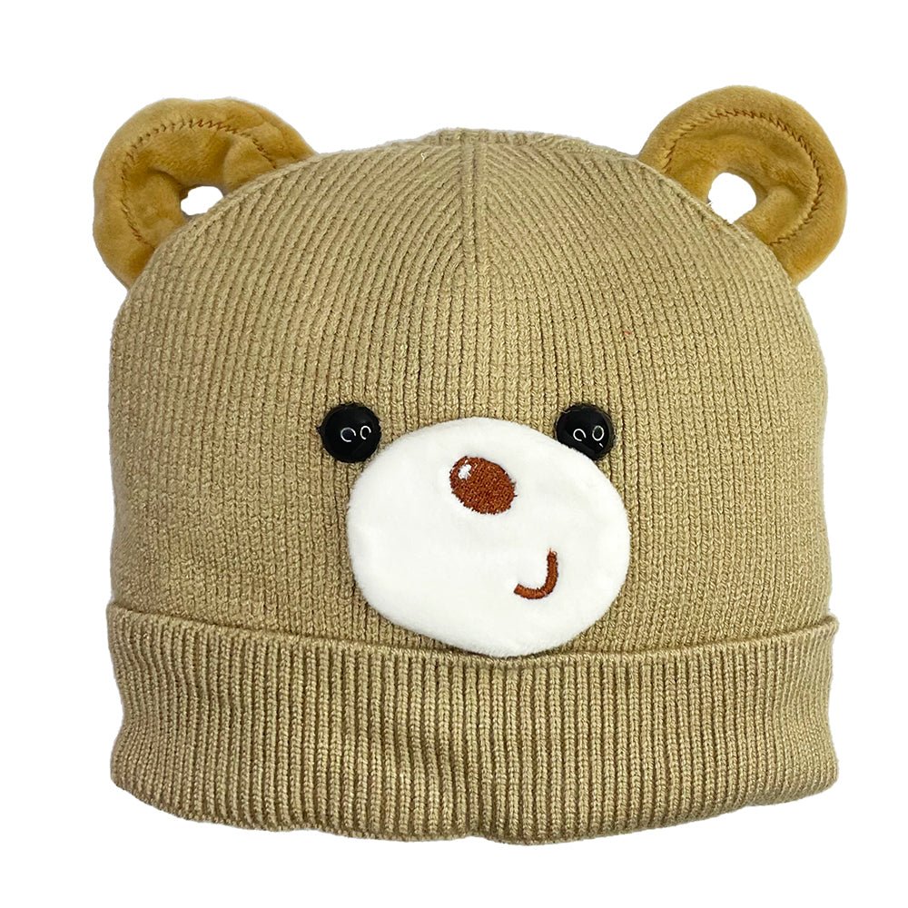 Bear Buddies Winter Knitted Cap- Grey - WNCP-LS-BRBDGR