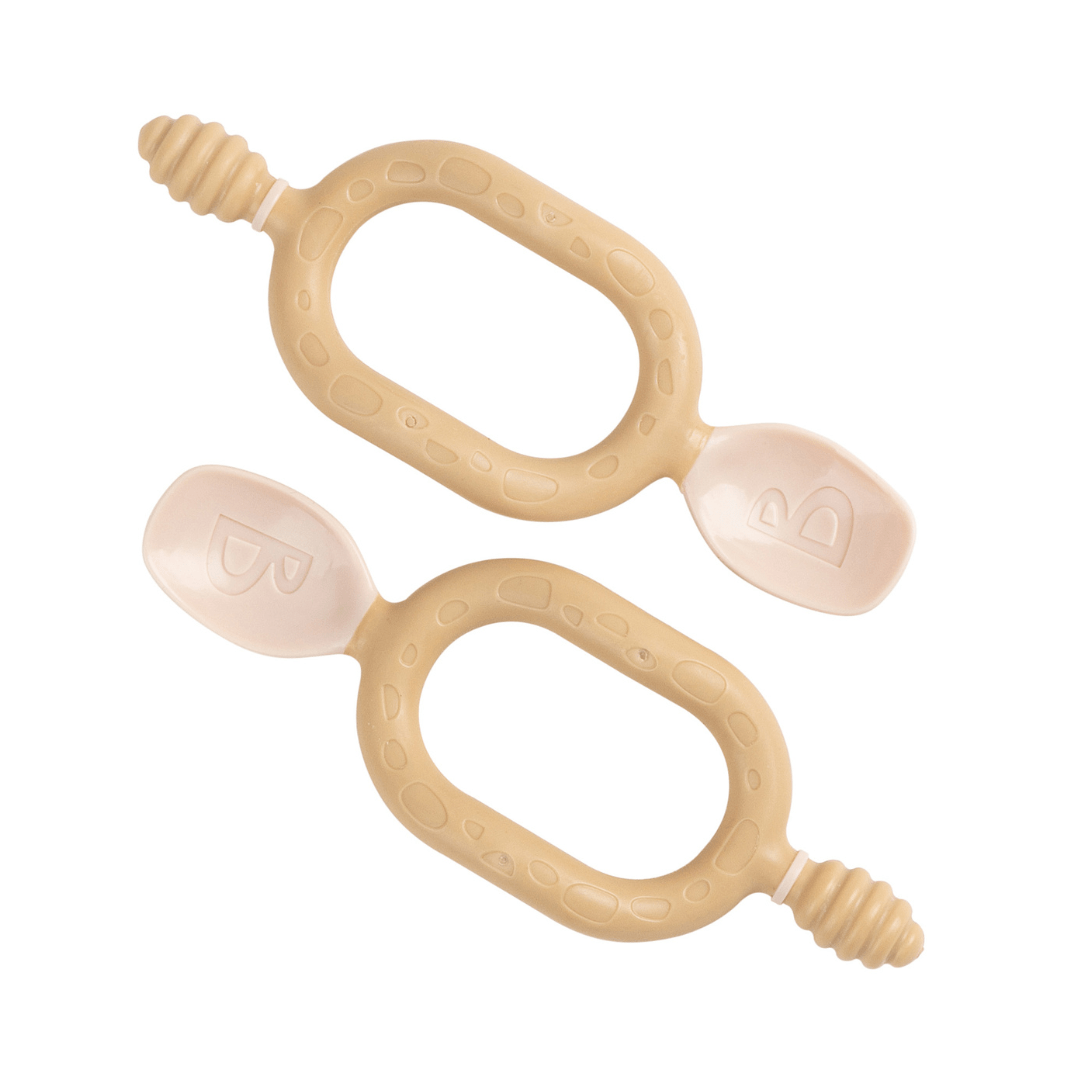 Bibado Dippit™ Multi stage Baby Weaning Spoon and Dipper Fawn- Pack of 2 - BIB217