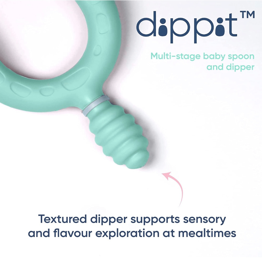 Bibado Dippit™ Multi stage Baby Weaning Spoon and Dipper Mint- Pack of 2 - BIB215
