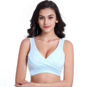 Blue Maternity Nursing Sleep Bra