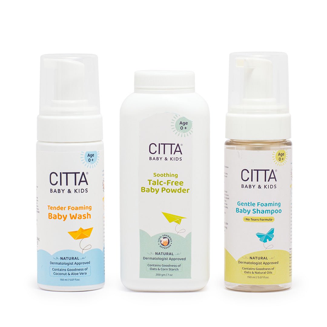 Citta Baby Wash, Baby Shampoo and Baby Powder I Pack of 3 - B-SWPCombo