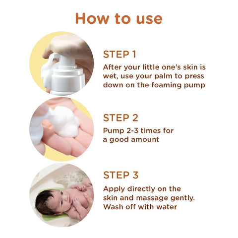 Citta Natural Tender Foaming Baby Wash or Body Wash for Babies and Kids I Pack of 1 - 150 ml - B-Wash