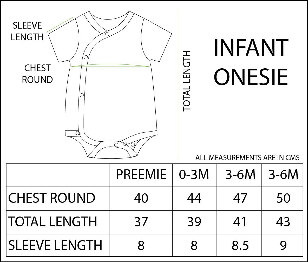 Combo of 3 Baby Onesies - Option A - ONC-3BPLDHW-PM