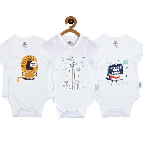 Combo of 3 Baby Onesies - Option F - ONC-3DTHCLL-PM