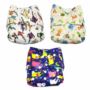 Combo of 3 Reusable Diapers - Option F - DPR-3-KAE-3-3