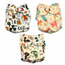 Combo of 3 Reusable Diapers - Option O - DPR-3-FBT-3-3