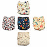 Combo of 5 Reusable Diapers - Option D - DPR-5-TRPBS-3-3