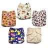 Combo of 5 Reusable Diapers - Option J - DPR-5-CRCHC-3-3