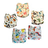Combo of 5 Reusable Diapers - Option M - DPR-5-BEJRT-3-3