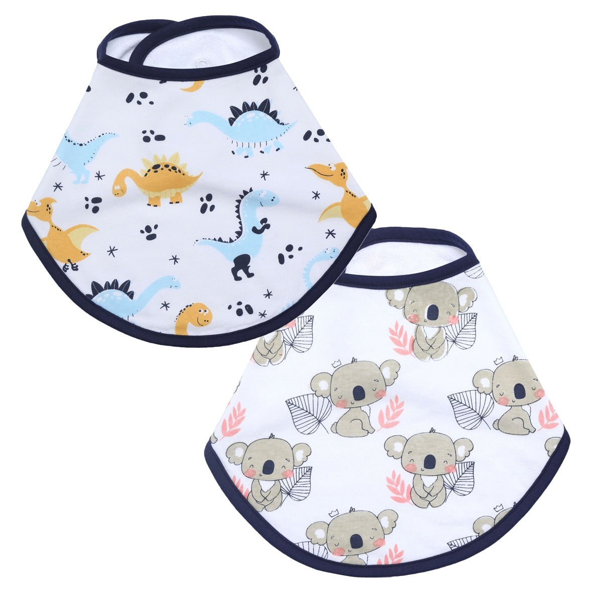 Combo of Dino Trip And Baby Koala Feeding Bibs- (Pack of 2) - FEDB2-MP-DTBKL