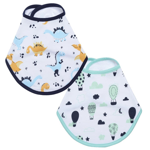 Combo Of Dino Trip And Up In the Air Feeding Bibs- (Pack of 2) - FEDB-2-DTUA
