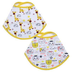 Combo of Meow Meow And Tall As A Giraffe Feeding Bibs- (Pack of 2) - FEDB2-MP-MWTG
