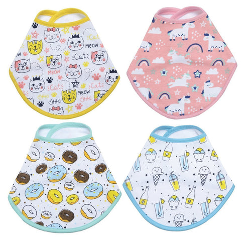 Combo of Meow Meow, Magical Unicorn, Sweet like a Doughnut and My Smoothie Feeding Bibs- (Pack of 4) - FEDB-4-MMSM