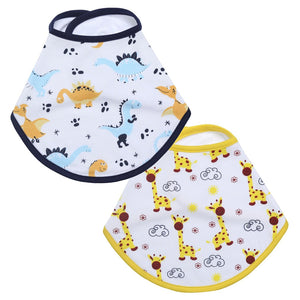 Combo of Tall As A Giraffe And Dino Trip Feeding Bibs- (Pack of 2) - FEDB2-MP-TGTRP