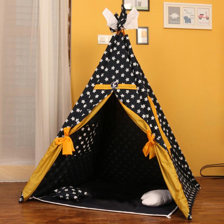 CuddlyCoo TeePee Tent Set- Blue Star - TEEPEEBSPATBS