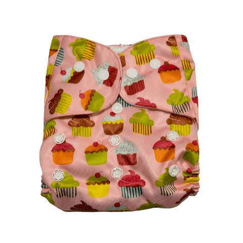 Cupcakes and Muffins Re-Usable Cloth Diaper - CD-CPKMFN-3-3