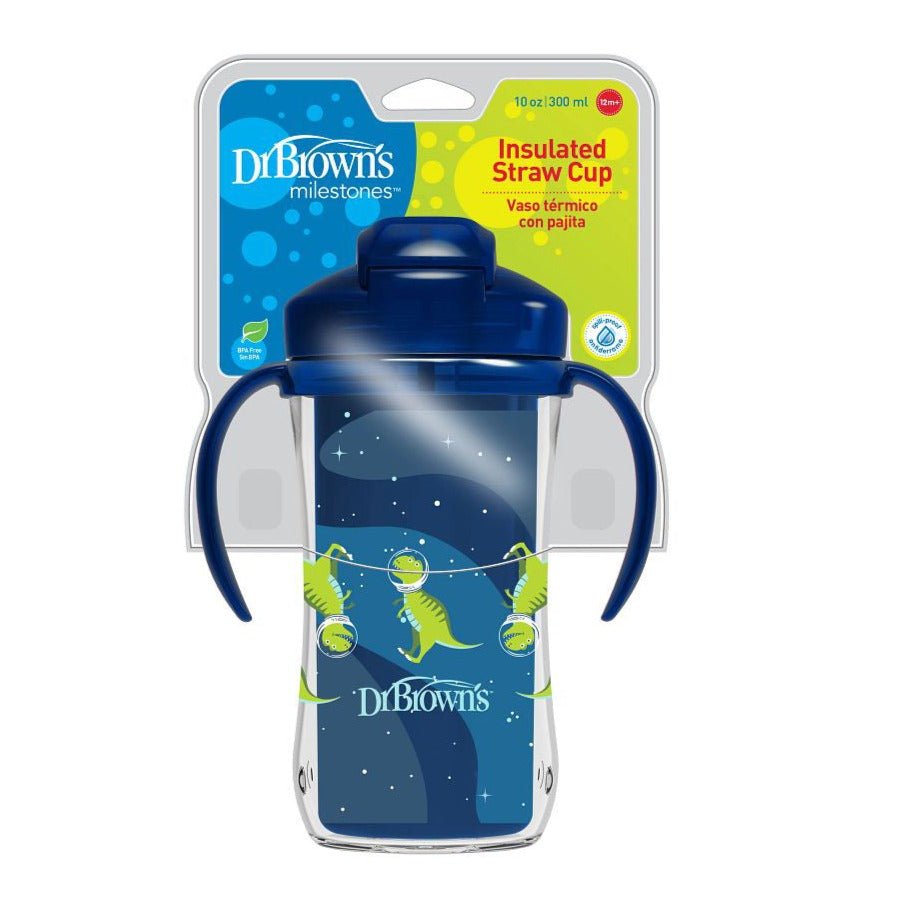 Dr. Browns 10 oz/300 mL Insulated Straw Cup, 1-Pack - Blue - DBTC01202-INTL