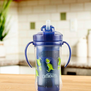 Dr. Browns 10 oz/300 mL Insulated Straw Cup, 1-Pack - Blue - DBTC01202-INTL