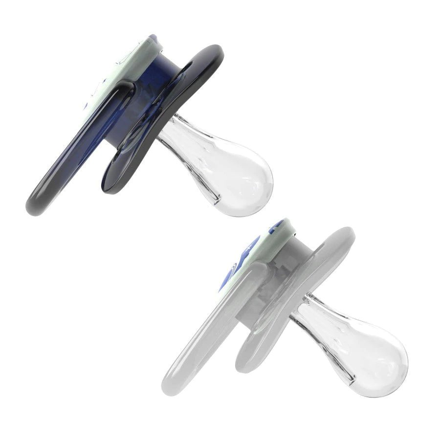 Dr. Browns Advantage Pacifiers, Stage 2, Glow in the Dark, Pack of 2 - Blue - DBPA22004-INTL