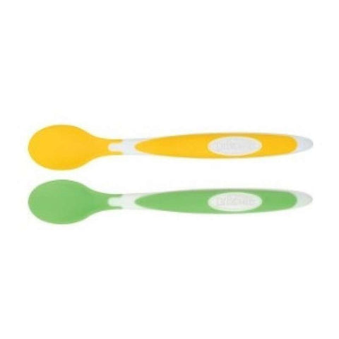 Dr. Browns Soft Tip Spoons, 2-Pack - Yellow & Green - DBTF011-P3