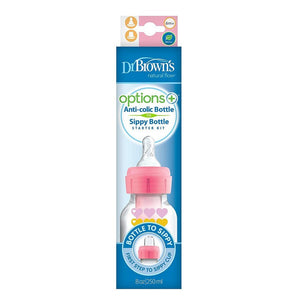 Dr. Browns 8 oz/250 ml PP Narrow Bottle, 1 Pack- Pink - DBSB81305-INA