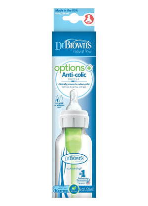 Dr. Browns 8 oz/250 ml PP Narrow Bottle, 1-Pack- White - DBSB81005-INA