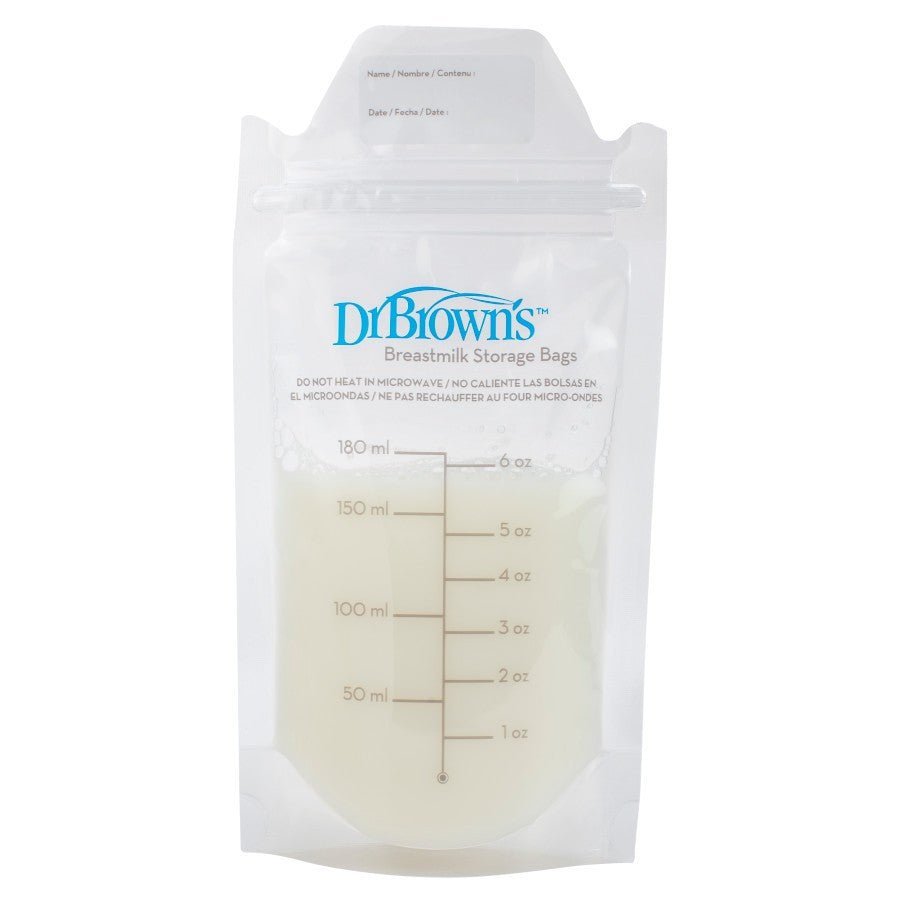 Dr. Browns Breastmilk Storage Bags, 25-Pack- Transparent - DBS4005-IT