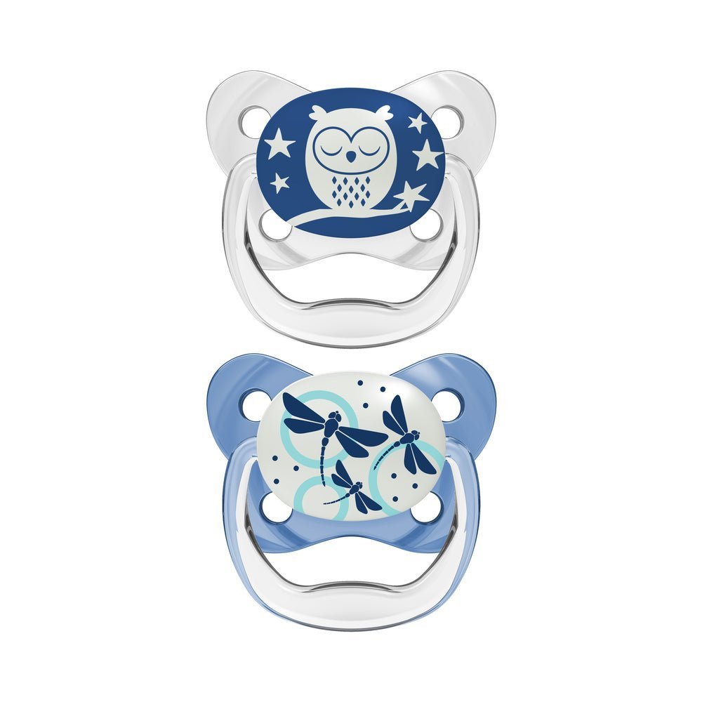 Dr. Browns Glow in the Dark BUTTERFLY SHIELD Soother - Stage 1 - Blue - DBPV12008-INTLX