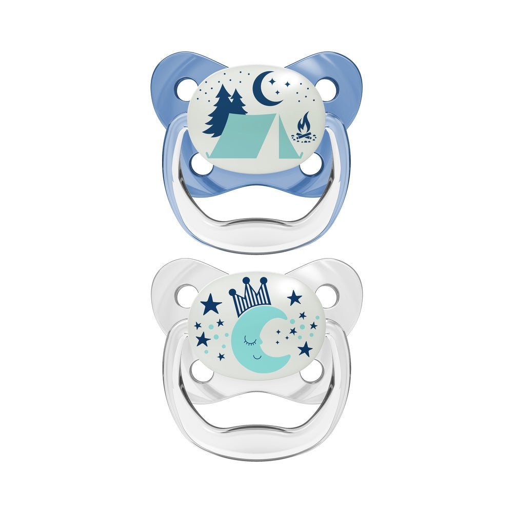 Dr. Browns Glow in the Dark BUTTERFLY SHIELD Soother - Stage 2 - Blue - DBPV22008-INTLX