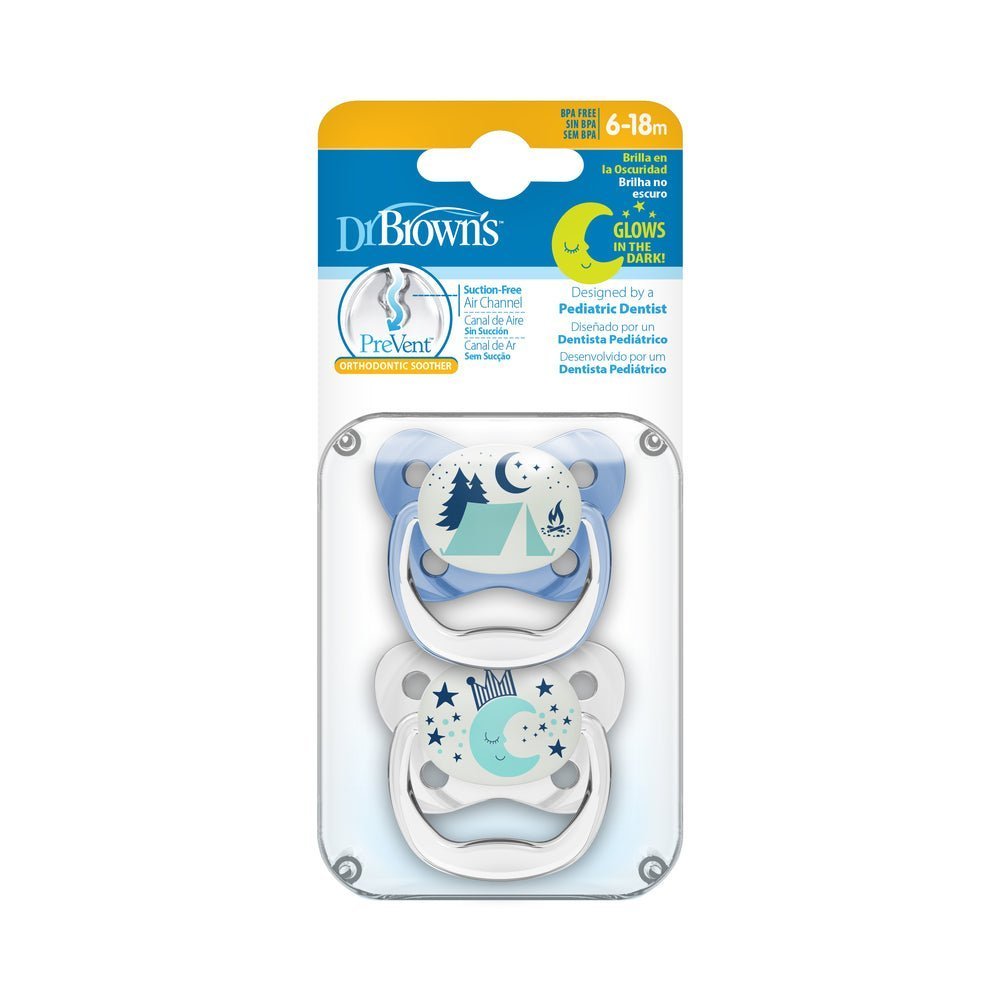 Dr. Browns Glow in the Dark BUTTERFLY SHIELD Soother - Stage 2 - Blue - DBPV22008-INTLX