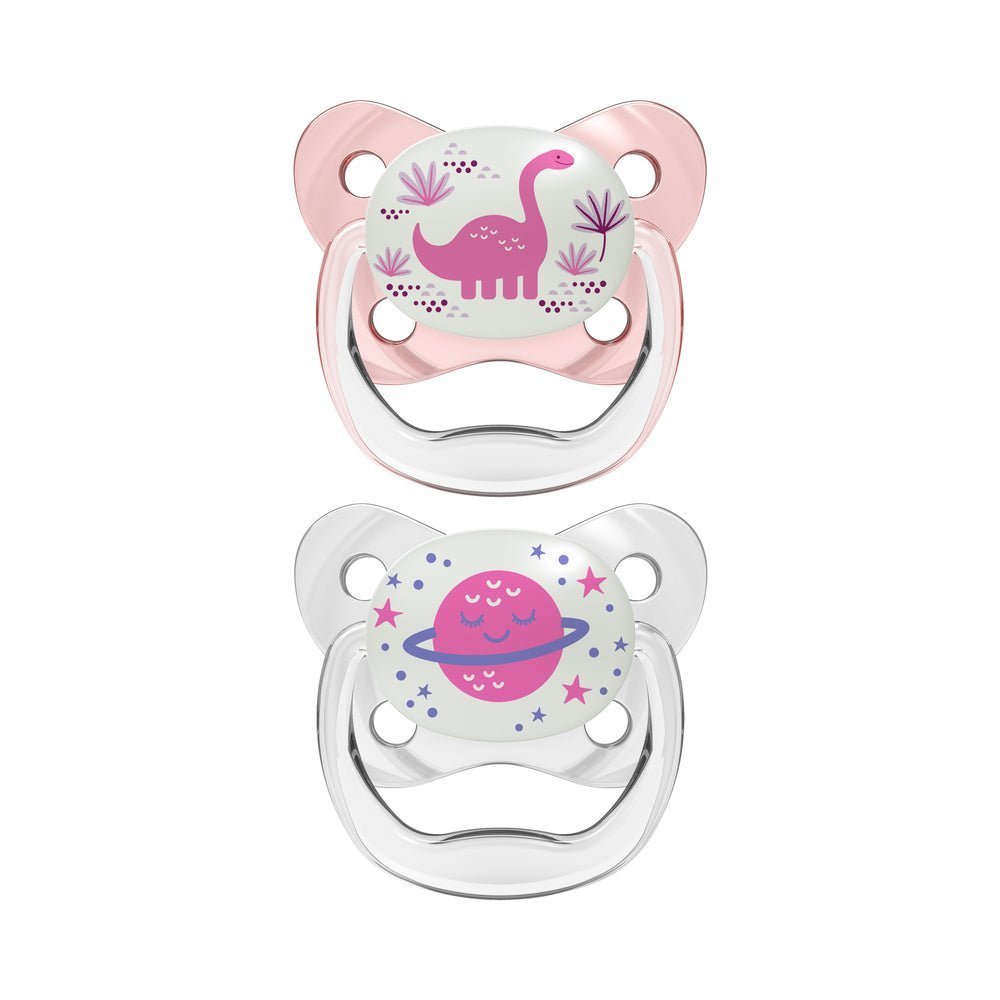 Dr. Browns Glow in the Dark BUTTERFLY SHIELD Soother - Stage 2 - Pink - DBPV22007-INTLX