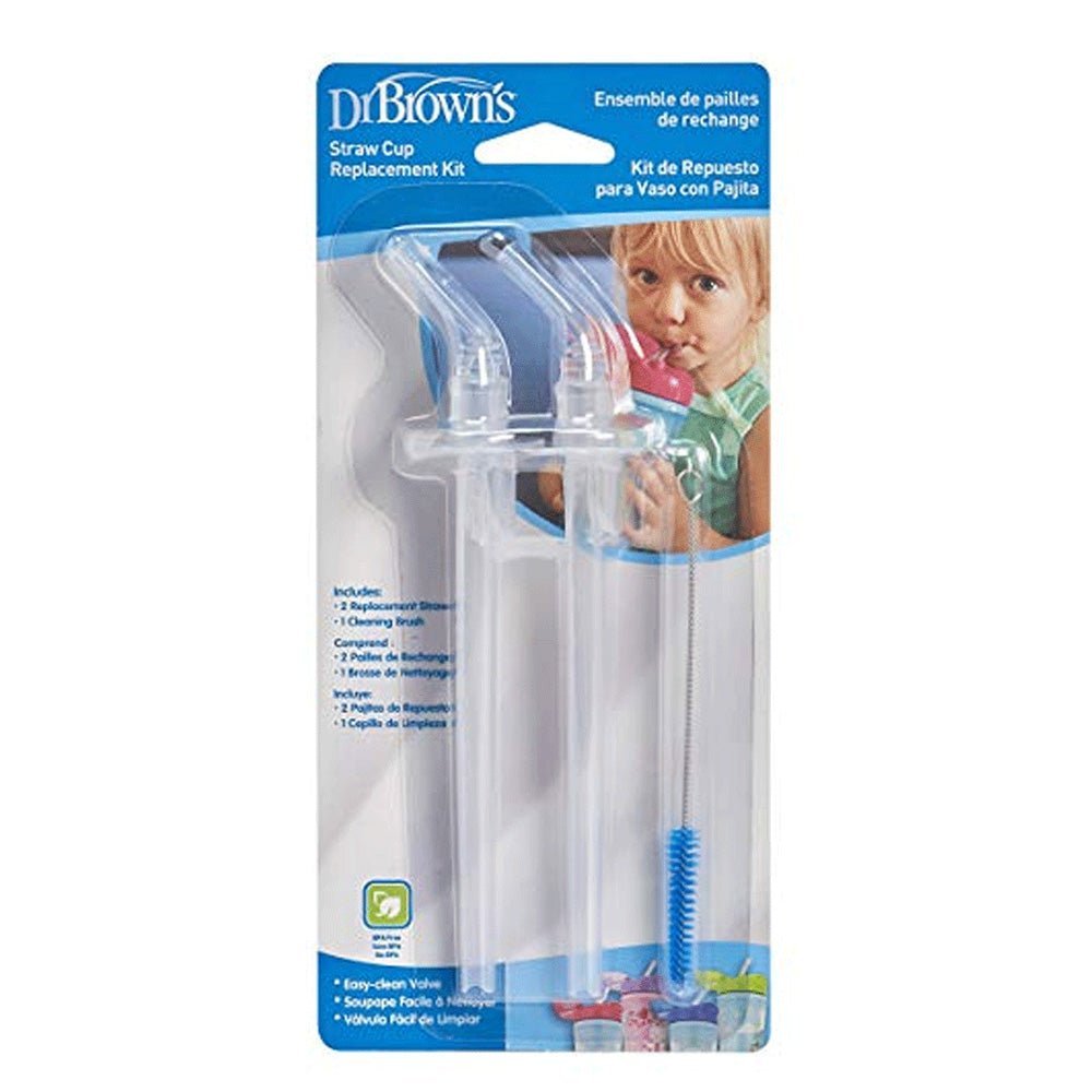 Dr. Browns Insulated Straw Cup Replacement Kit, 2-Pack - Transparent - DBTC074-INTL