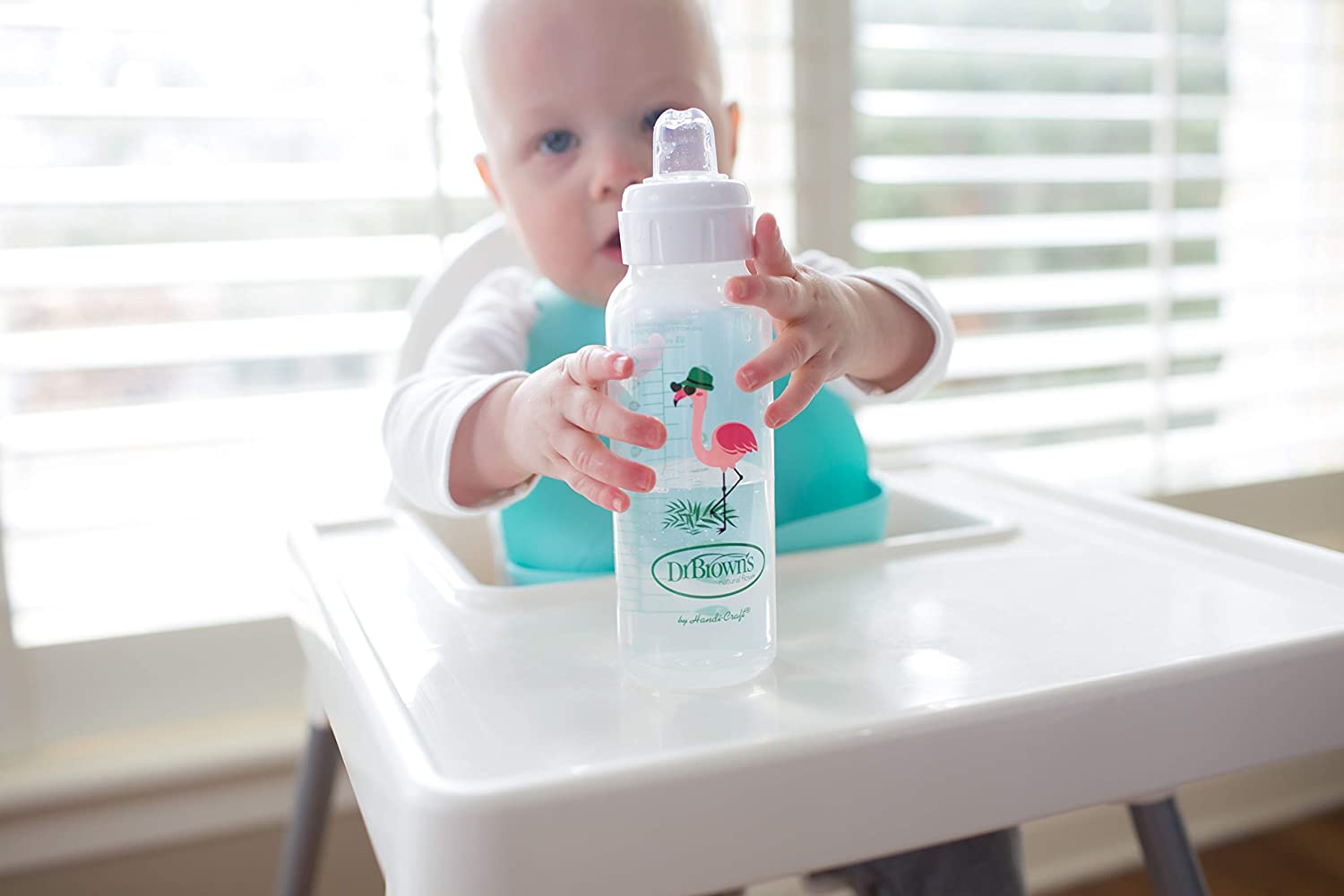 Dr. Browns Narrow Sippy Spout Bottle- Flamingo - DBSB81094-P12