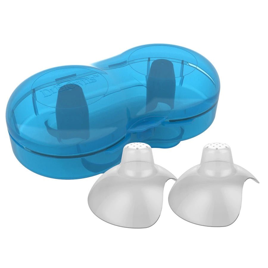 Dr. Browns Nipple Shields 2-Pack with Sterilizer Case - Size 2 - White - BF017