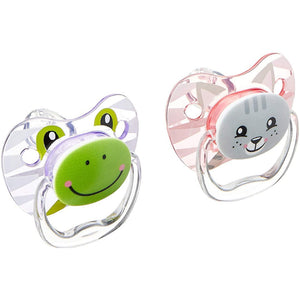 Dr. Browns PreVent Printed Shield Soother - Stage 1, Pack of 2 - Pink & Gray - DBPV12014-SPX