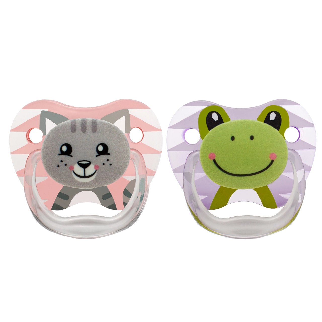 Dr. Browns PreVent Printed Shield Soother - Stage 1, Pack of 2 - Pink & Gray - DBPV12014-SPX