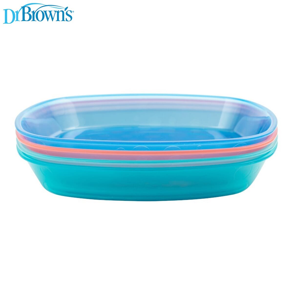 Dr.Brown's Toddler Plates 3-Pack- Multicolor - DBTF022-P3