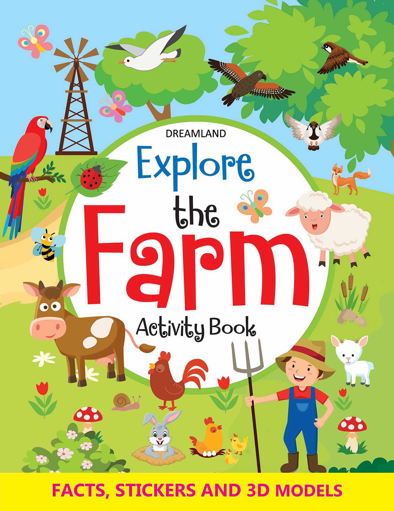 Dreamland Publications Explore The Farm Activity Book with Stickers And 3D Models - 9789389281934