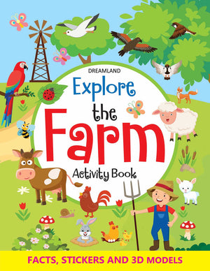 Dreamland Publications Explore The Farm Activity Book with Stickers And 3D Models - 9789389281934