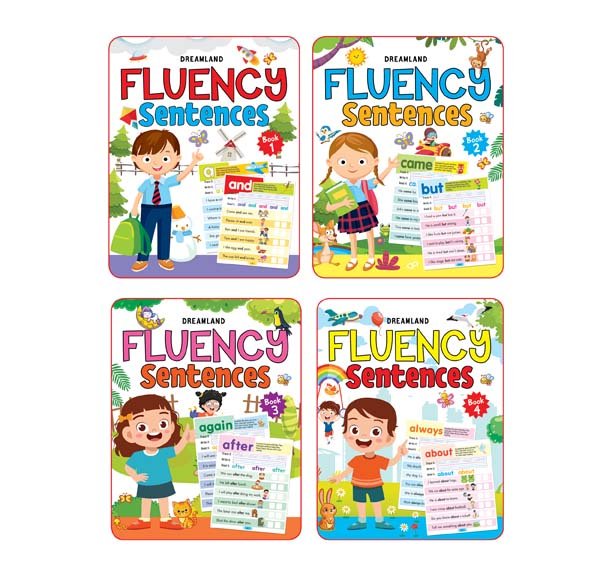 Dreamland Publications Fluency Sentences Books Pack- 4 Books - 9789388416542