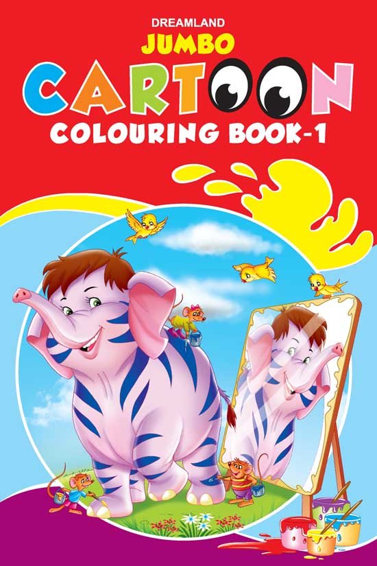 Dreamland Publications Jumbo Cartoon Colouring Book- 1 - 9788184516937