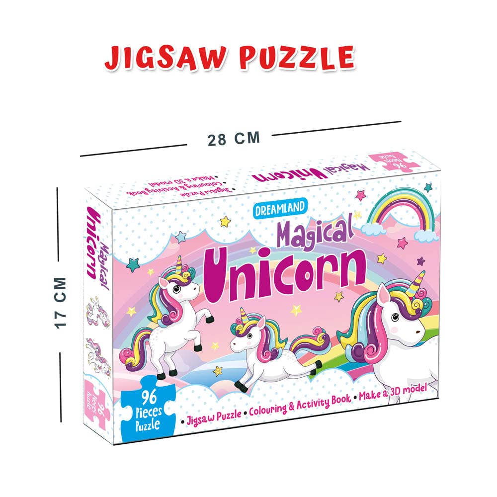 Dreamland Publications Magical Unicorn Jigsaw Puzzle for Kids - 9789388416412