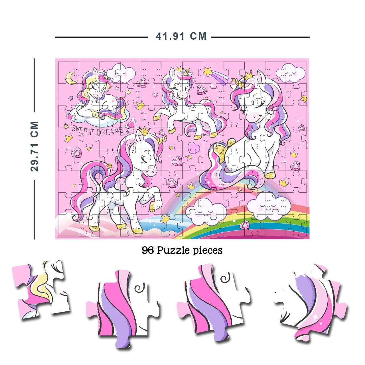Dreamland Publications Magical Unicorn Jigsaw Puzzle for Kids - 9789388416412